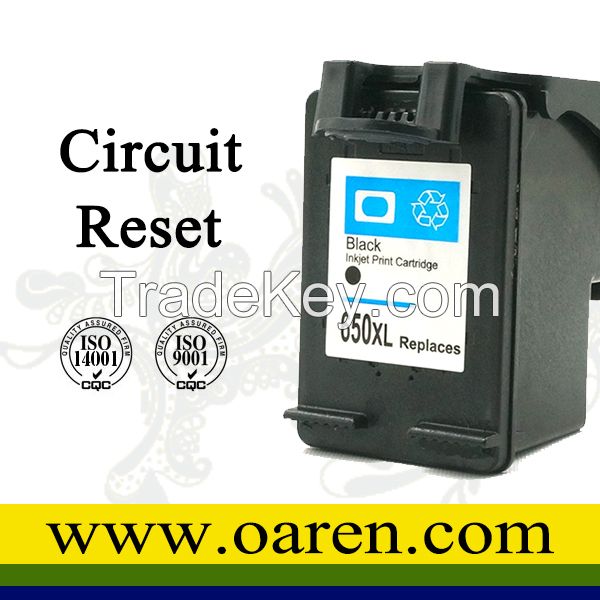 2014 new products chip reset ink visible compatible ink cartridge for hp650XL printer ink cartridge 