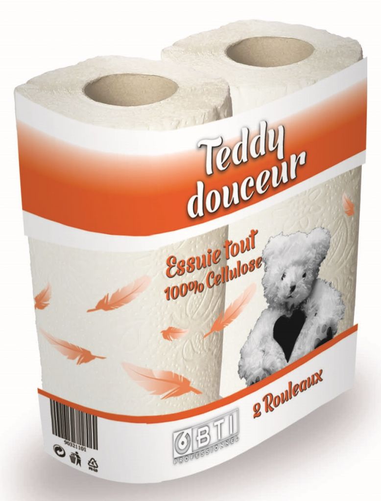 Kitchen Towel Teddy Douceur - 2 ply/2 rolls/50Ã¢ï¿½ï¿½