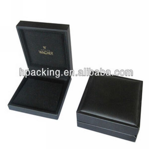 luxury black PU plastic packaging box