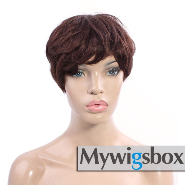 #2/#30 Brazilian Human Hair Glueless Short Wigs