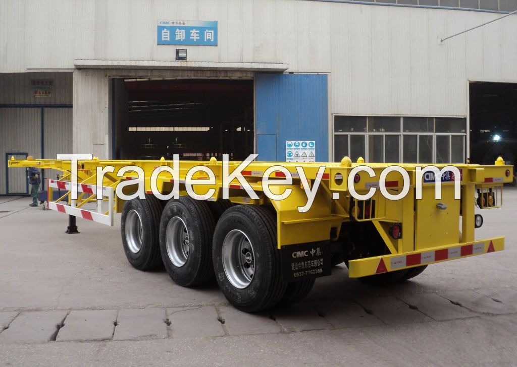 lowbed container trailer