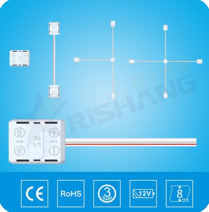 RS strips connectors 8mm 12V