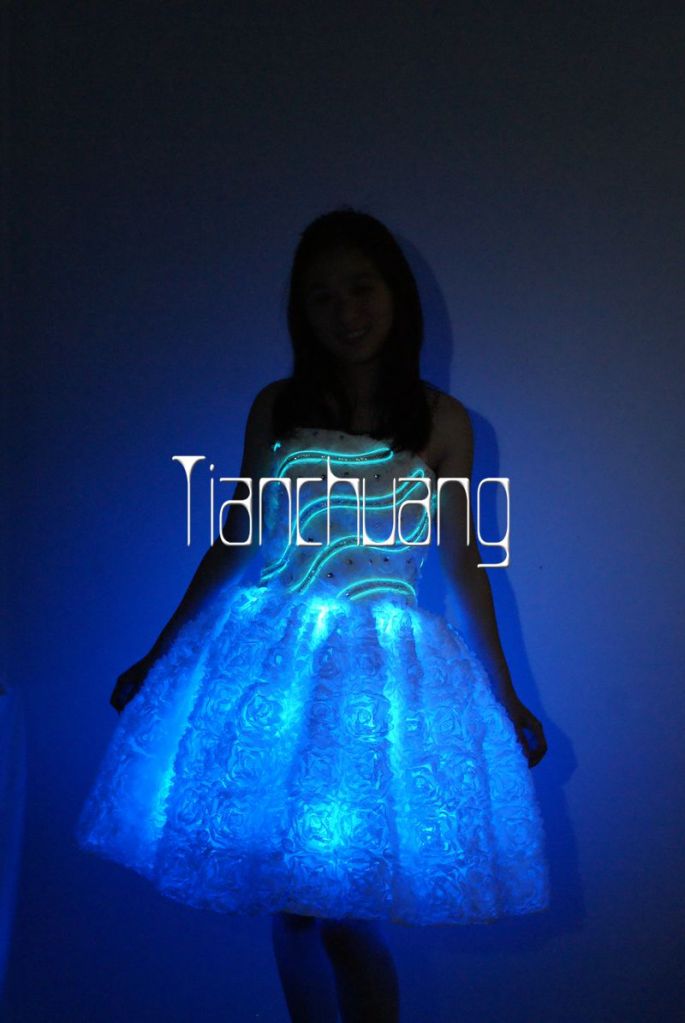 Full color rgb led shirt,customize luminous dress SD card controlled programm,light up dress for stage show,event