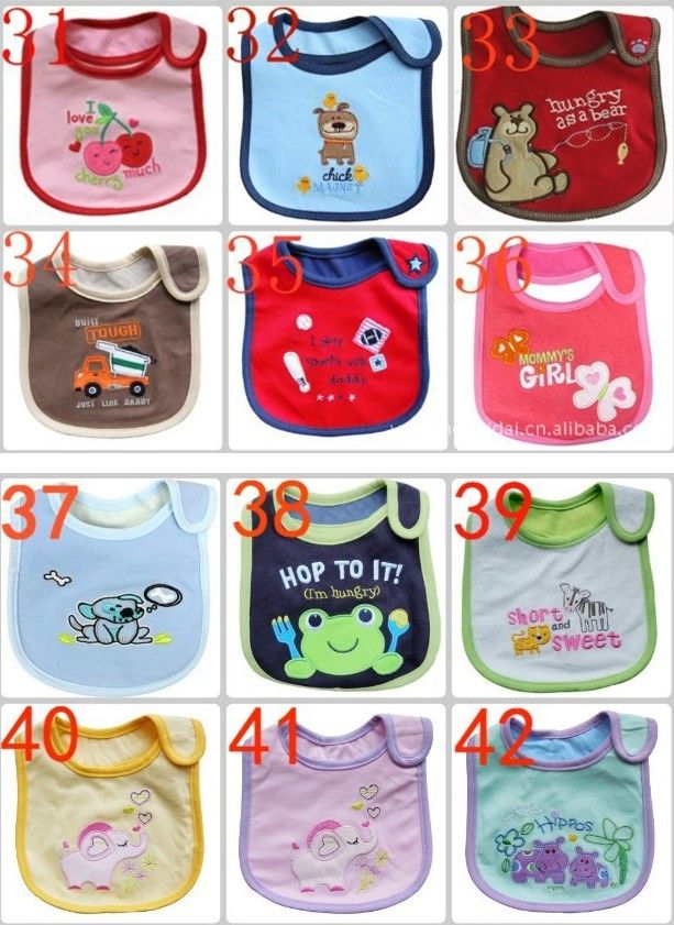 Baby bibs with cute design