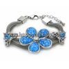 fashion stailess steel tat bracelet with flower (B3288-1)