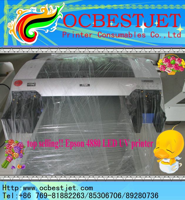 Top selling!!! 4880 LED UV flat bed printer for Epson with printer head