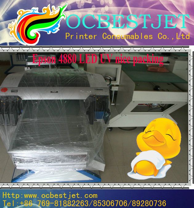 golden supplier!!  LED UV flat bed printer for Epson 4880 with printer head