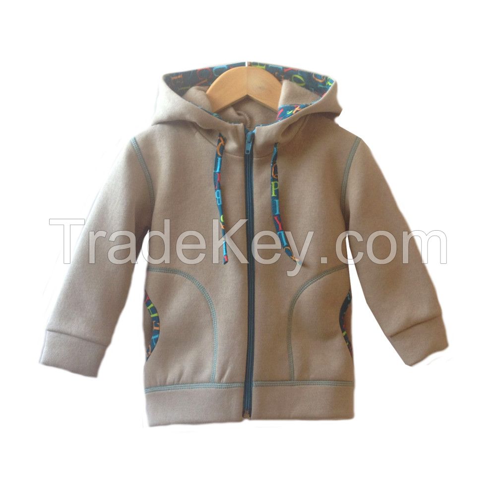 Kids jacket, kids hoodie, cotton fleece jacket