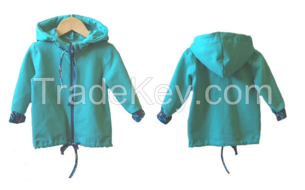 Kids jacket, kids hoodie, cotton fleece jacket