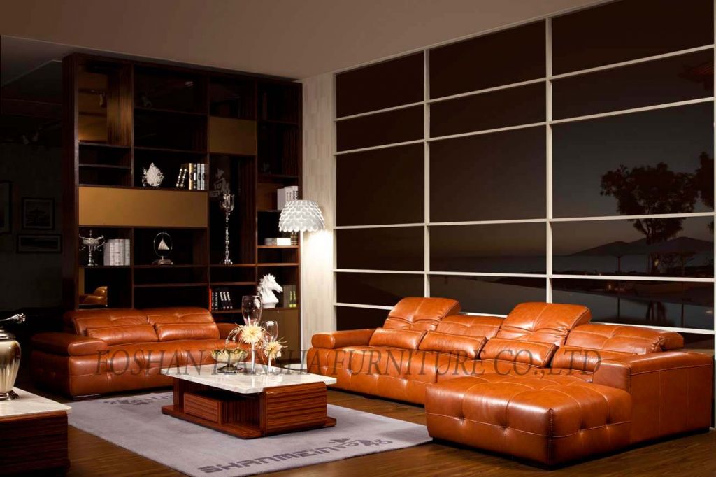 High-grade Modern Leather Corner Sofa Set 