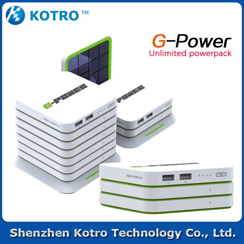 High quality 6000mah G-power bank (capacity to 60000mAh) G-power solar power bank