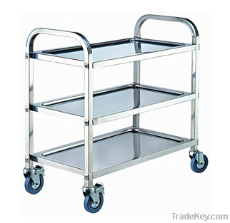 PRD-L3 three-tier stainless steel kitchen trolley(square tube)