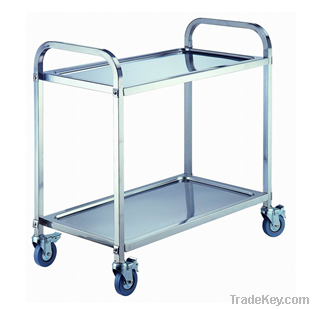 PRD-L2 two-tier stainless steel kitchen trolley(square tube)