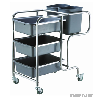 RTC-5A stainless steel dish collecting cart(round tube)
