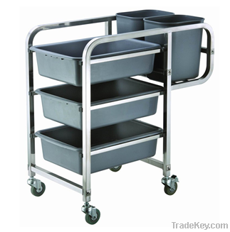 RTD-5A stainless steel dish collecting cart(square tube)