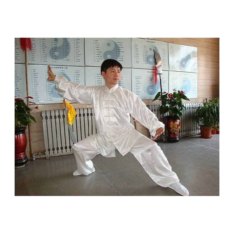 Chinese Kung Fu Tai Chi Exercise Clothing Unisex Silk Martial Arts Uniform