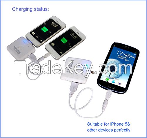 fashion multifunction USB for iphone 5 external battery power bank cha