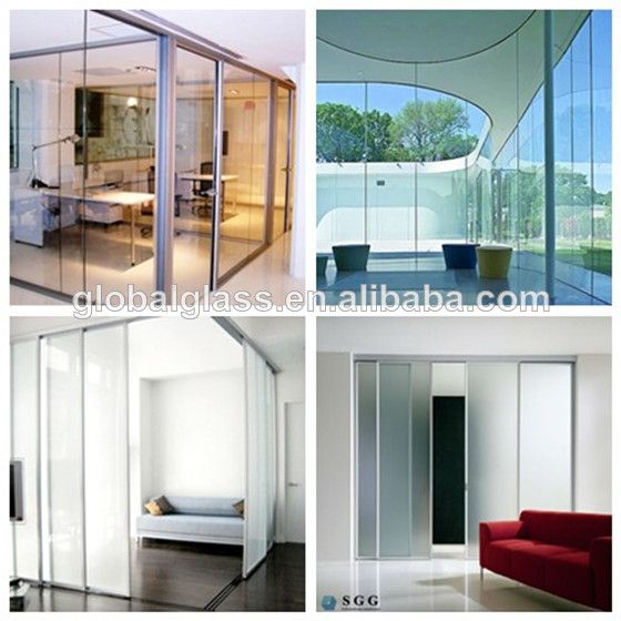 High quality sliding frameless tempered glass door 