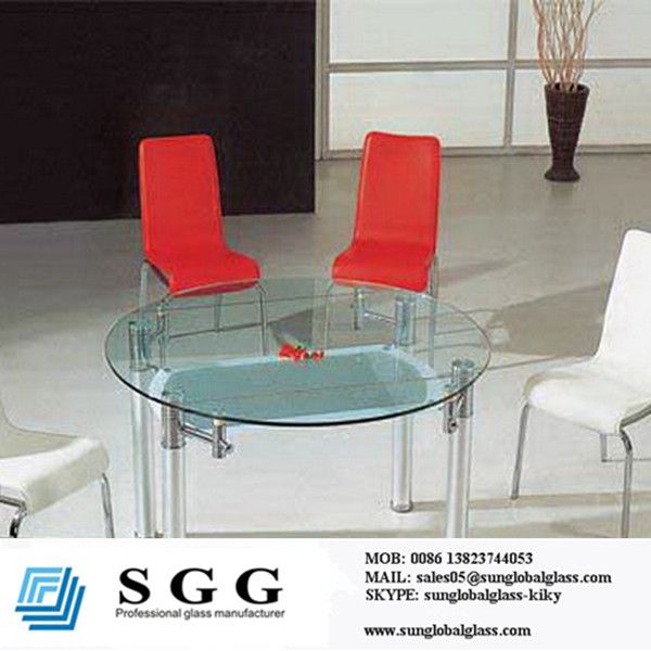 24 round glass table top
