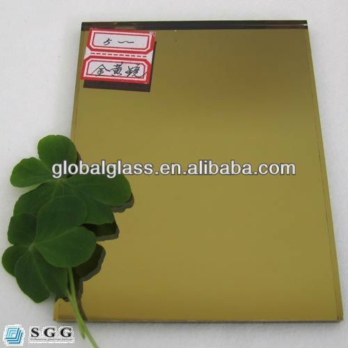 High quality gold mirror glass