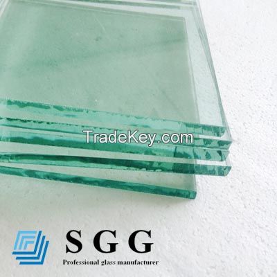Clear float glass sheet for construction, thickness 2mm to 19mm