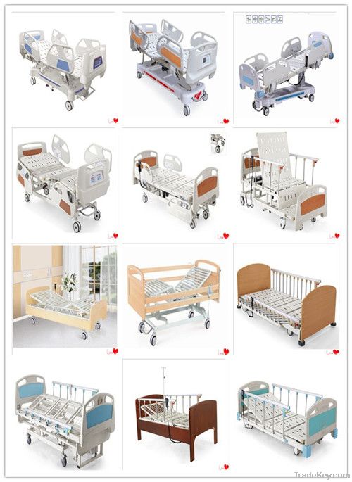 manual two crank hospital care bed