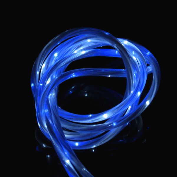 PZCD LED Double Color Light Visible Data Sync / Charging Micro USB Cable for Android Cellphone - 100cm