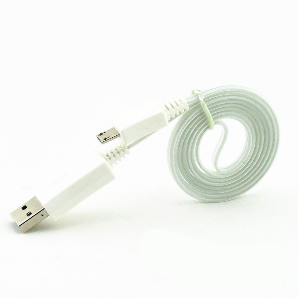 PZCD PZ-27 USB Male to Micro USB Data Charging Cable with Green LED Light for Android Devices