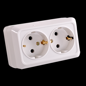 european 2 gang wall socket