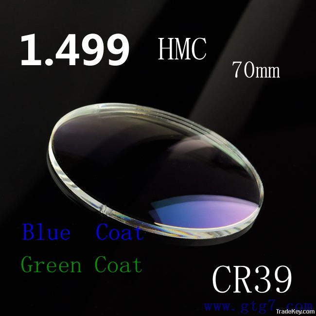 1.1.1stock lens 1.50 HMC Single Vision optical resin lenses high quail