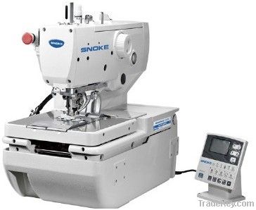 Direct drive computer control of eyelet buttonhole sewing machine