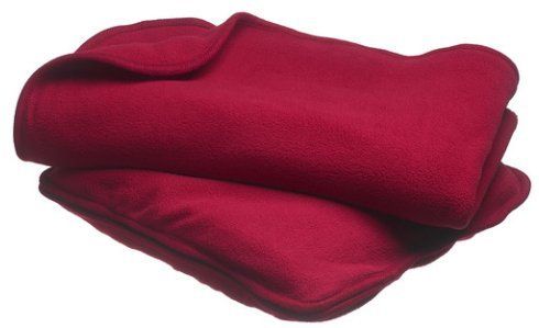 high quality solid red modacrylic and cotton blended airline blanket