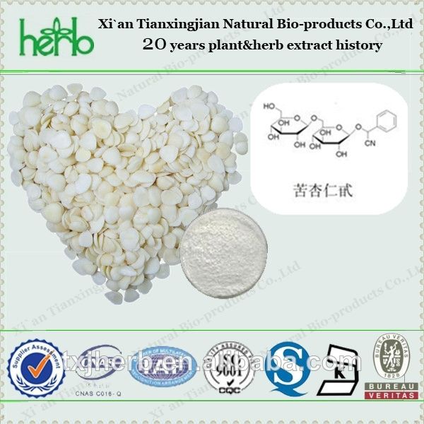 100% Natural HPLC 98% Amygdalin Bitter Apricot Seed Extract