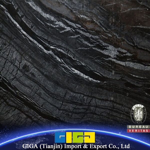 Hot sale 17mm Honed Zebra Black marble tile for wall tiles 