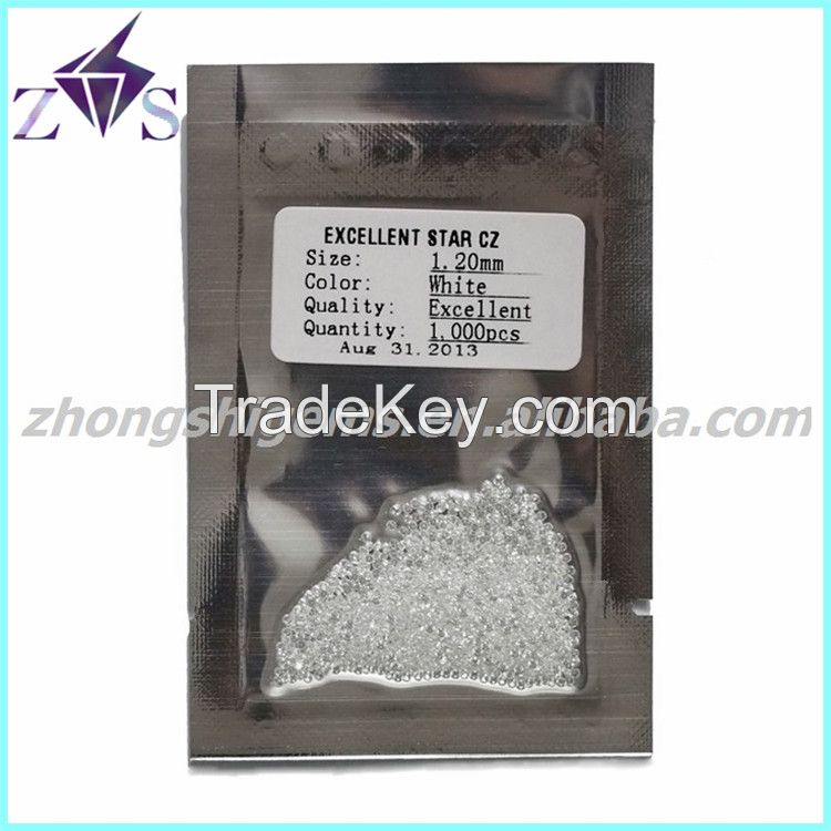 White round 0.8-100mm synthetic cubic zirconia stone