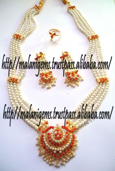 FASHION JEWELRY AAA FRESHWATER PEARL NECKALCE EARRNGS SET TRADITIONAL