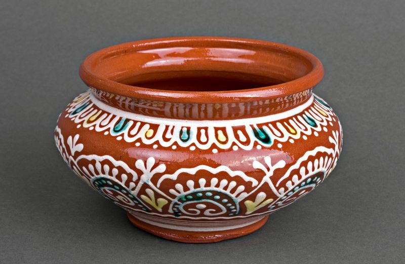 Ceramic Pot Made Of Red Clay