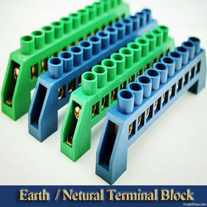 Plastic screw brass terminal block