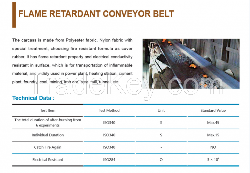 Flame Retardant Conveyor Belt