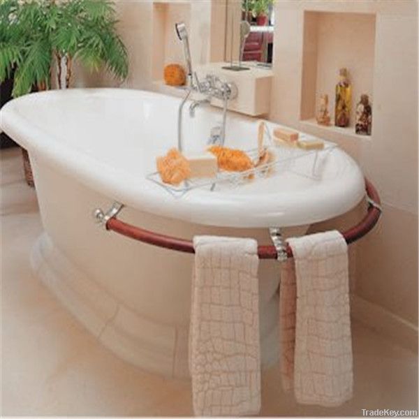 Pedestal cast iron bathtub