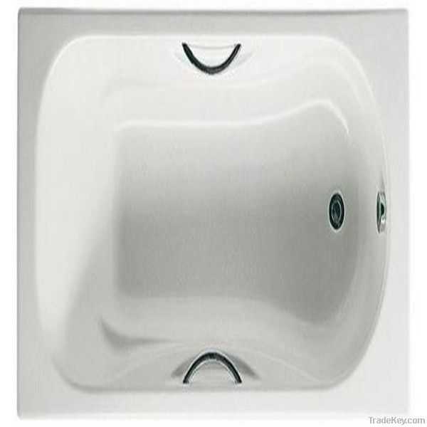 Rectangular cast-iron bathtub