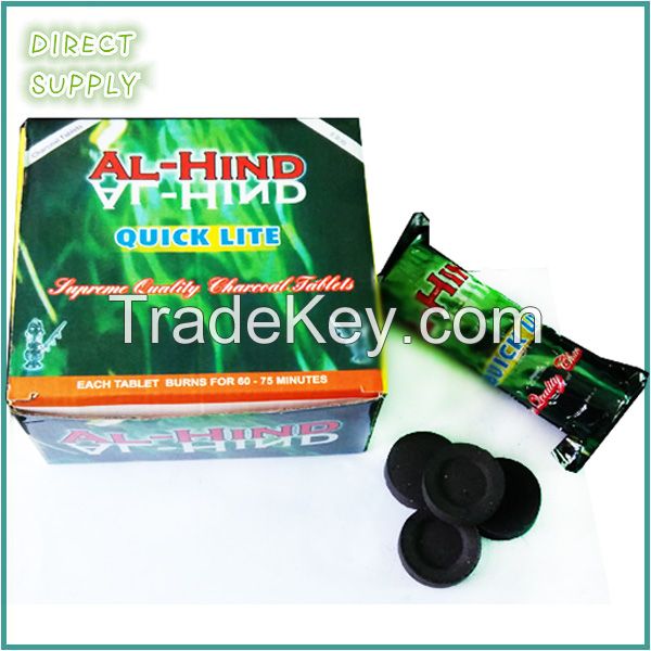 33mm 40mm  Al-hind shisha charcoal with flame