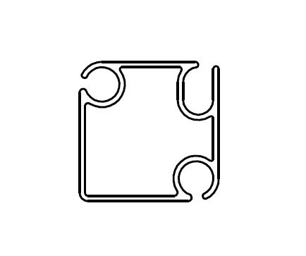 Aluminium Alloy Extrusion (3 keder tracks)