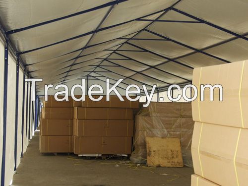 Aluminum clear span tents for industrial storage and warehouse