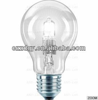 energy saving A60 52w halogen lamp halogen light efficiency  