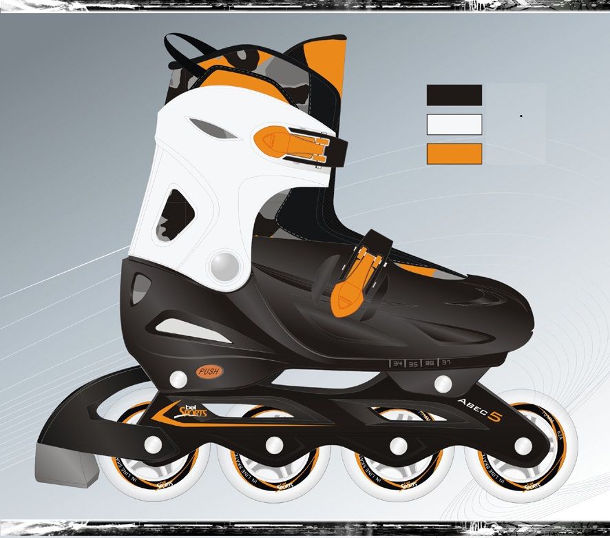 Kids hard boot adjustable inline skate