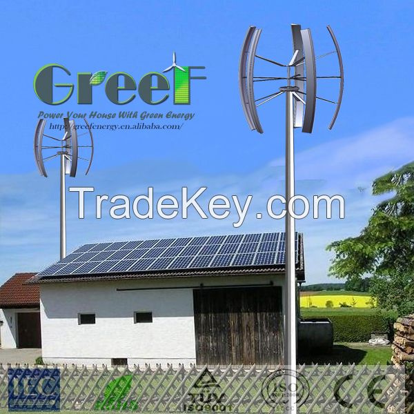 3kw Solar Wind Turbine Hybrid System, easy installation, , higher efficie