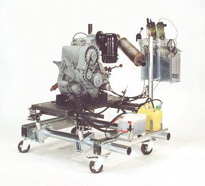 Mounting and preparation of engines for tests under load