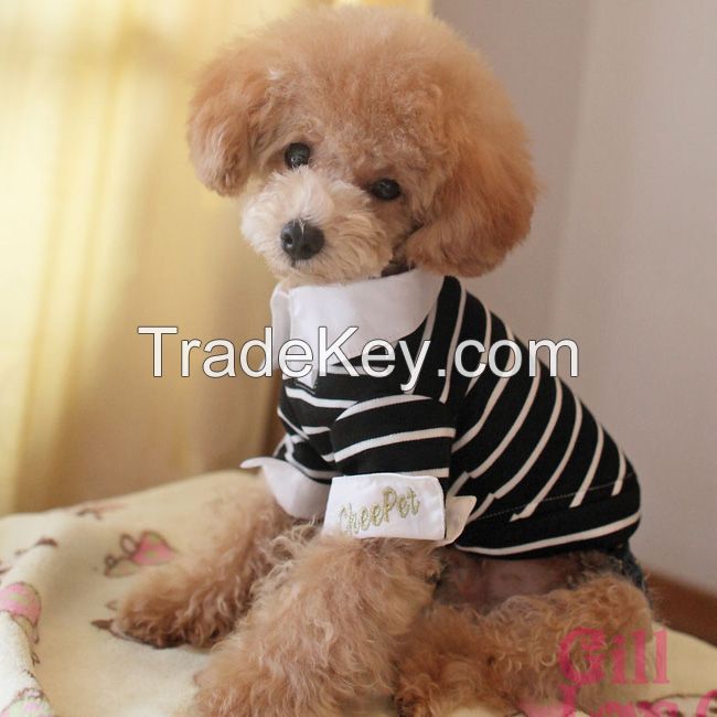 2014 pet breathable cotton T-shirt for teddy and poodle