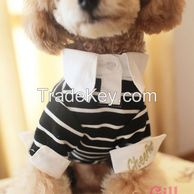2014 pet breathable cotton T-shirt for teddy and poodle